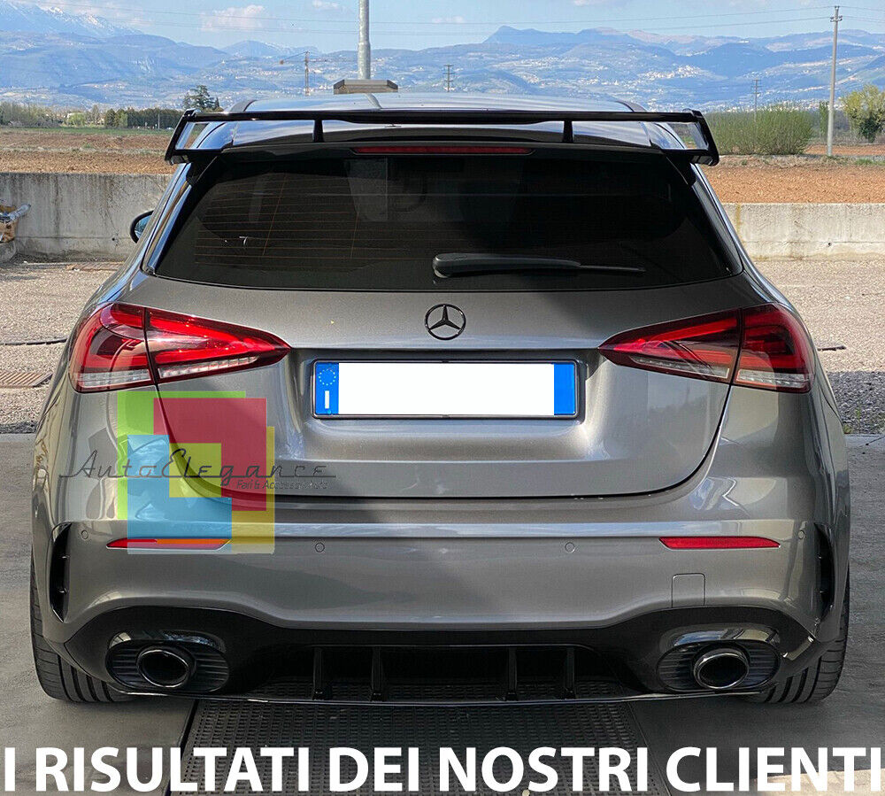 SPOILER TETTO PER MERCEDES CLASSE A W177 LOOK AMG ABS NERO