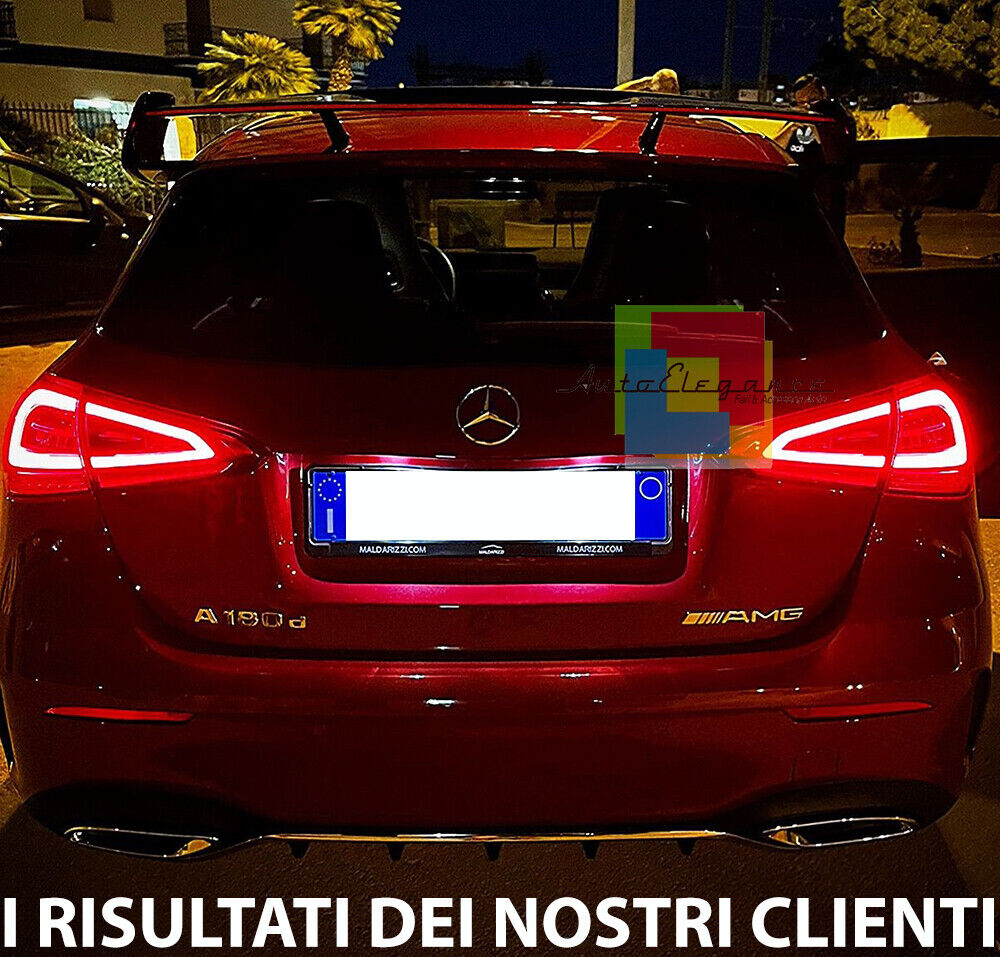 SPOILER TETTO PER MERCEDES CLASSE A W177 LOOK AMG ABS NERO