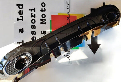 DIFFUSER SUITABLE FOR MERCEDES A CLASS W177 AMG + BLACK TERMINALS A35 LOOK