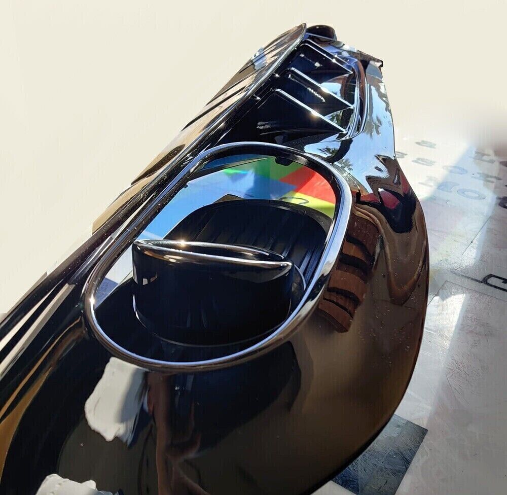 DIFFUSER SUITABLE FOR MERCEDES A CLASS W177 AMG + BLACK TERMINALS A35 LOOK