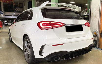 DIFFUSER SUITABLE FOR MERCEDES A CLASS W177 AMG + BLACK TERMINALS A35 LOOK