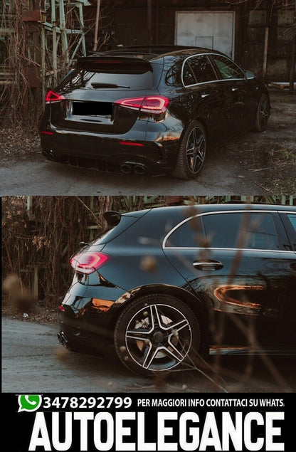AMG SPOILER SUITABLE FOR MERCEDES A-CLASS W177 LOW GLOSS BLACK A35