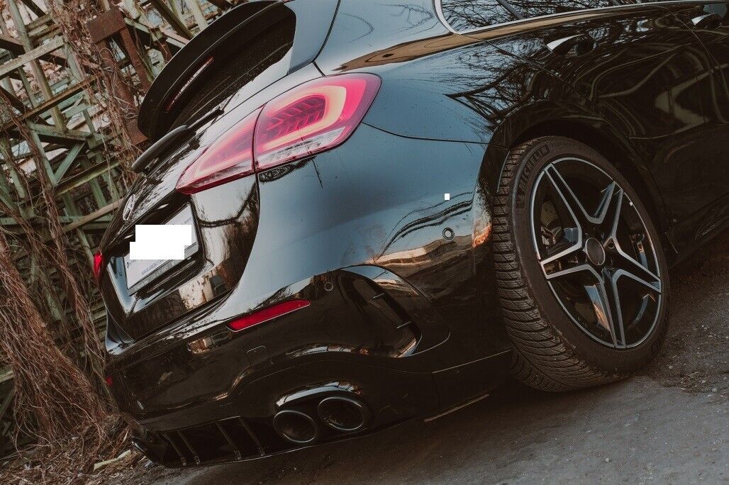 AMG SPOILER SUITABLE FOR MERCEDES A-CLASS W177 LOW GLOSS BLACK A35
