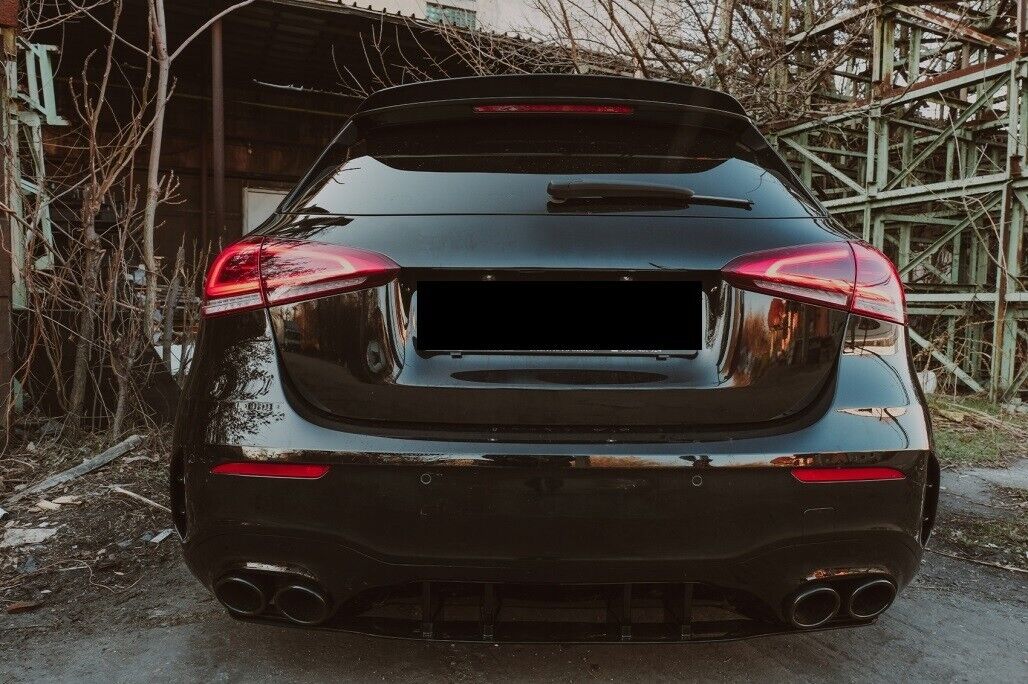 AMG SPOILER SUITABLE FOR MERCEDES A-CLASS W177 LOW GLOSS BLACK A35