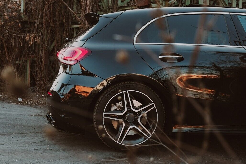 AMG SPOILER SUITABLE FOR MERCEDES A-CLASS W177 LOW GLOSS BLACK A35