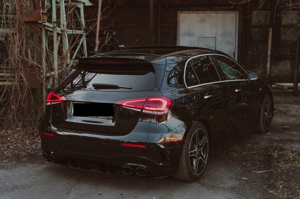 AMG SPOILER SUITABLE FOR MERCEDES A-CLASS W177 LOW GLOSS BLACK A35