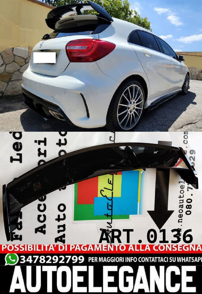 ROOF SPOILER SUITABLE FOR MERCEDES A CLASS W176 A45 GLOSSY BLACK