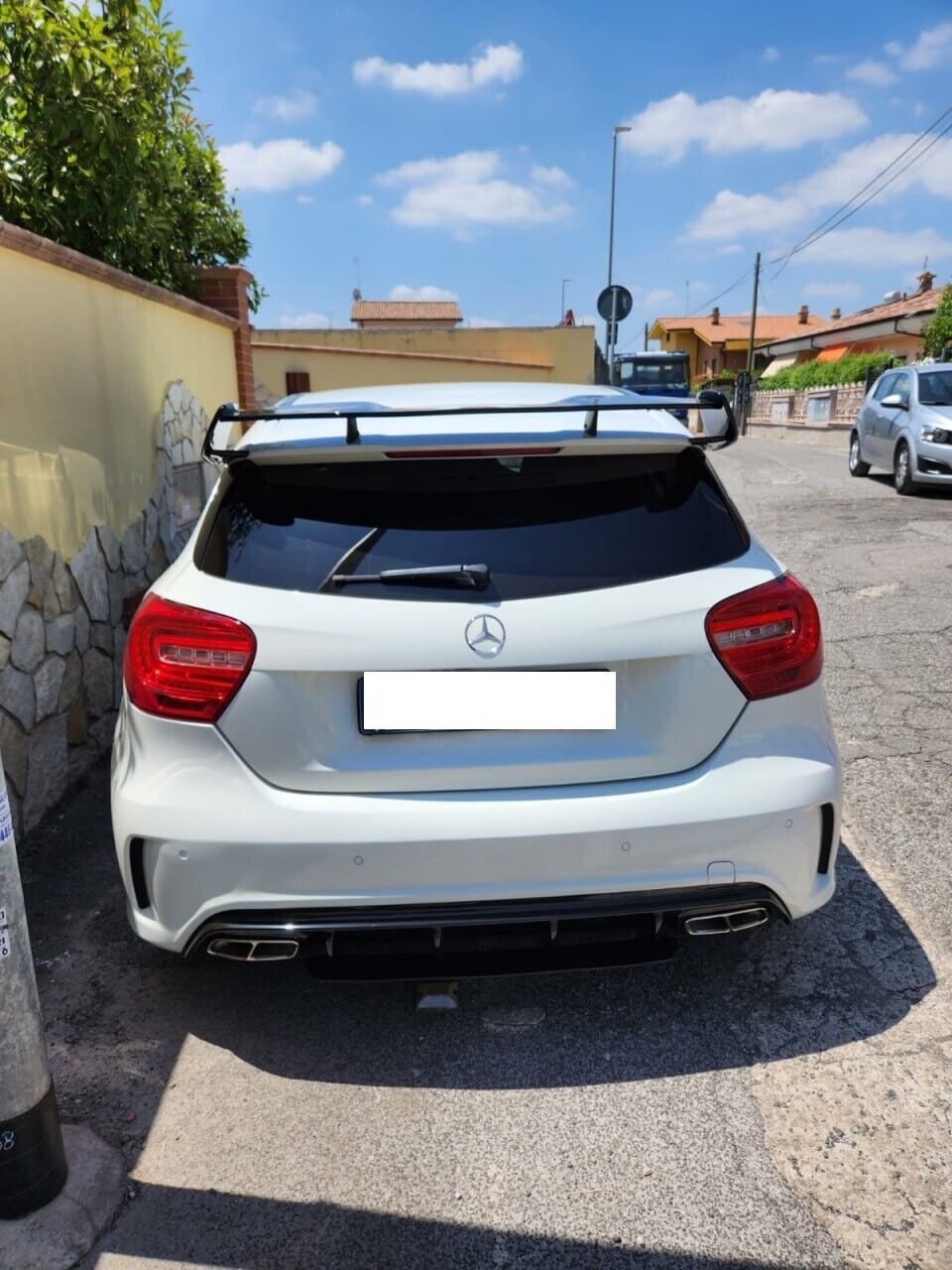 ROOF SPOILER SUITABLE FOR MERCEDES A CLASS W176 A45 GLOSSY BLACK