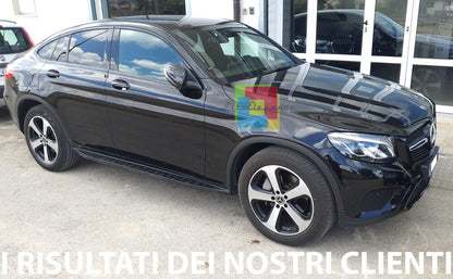 PEDANE LATERALI SOTTOPORTA PER MERCEDES GLC X253 C253 COUPE SUV NERO AMG black 0