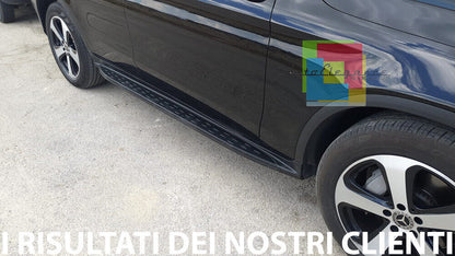 PEDANE LATERALI SOTTOPORTA PER MERCEDES GLC X253 C253 COUPE SUV NERO AMG black 0