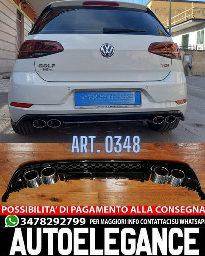 DIFFUSORE POSTERIORE ADATTO PER VW GOLF 7.5 2+2 LOOK NIDO APE DESIGN SPORTIVO