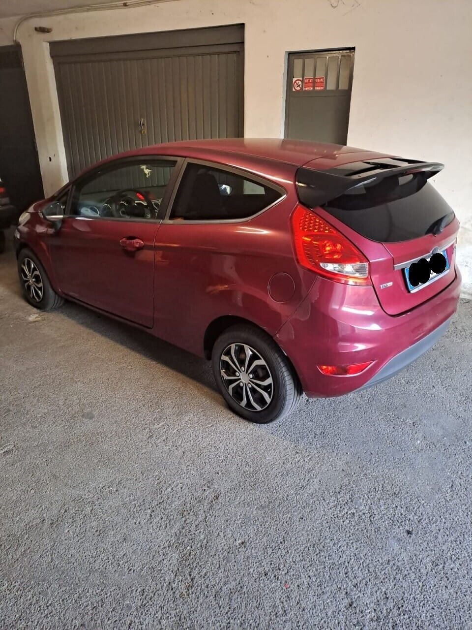 SPOILER TETTO ADATTO PER FORD FIESTA MK7 2008-2017 LOOK ST NERO LUCIDO + 3° STOP