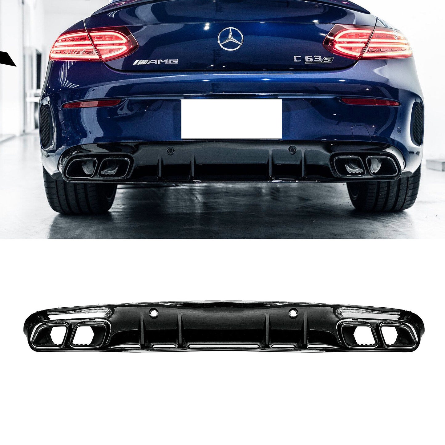 Diffusore Posteriore Parafango Scarico adatto per Mercedes W205 C205 A205