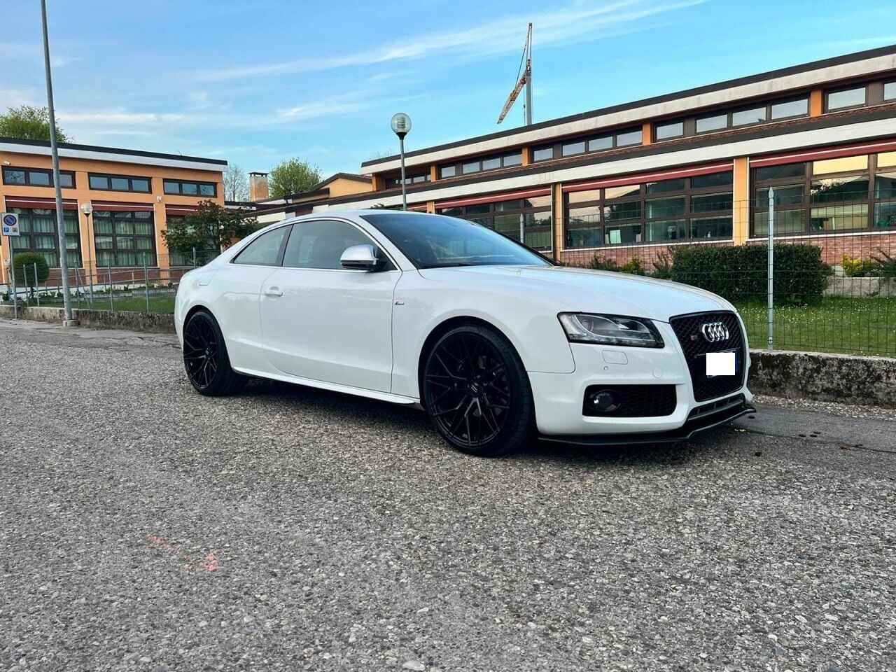 SPLITTER ADATTO PER AUDI A5 8T SLINE S5 2007-2011 NERO LUCIDO LOOK SPORTIVO