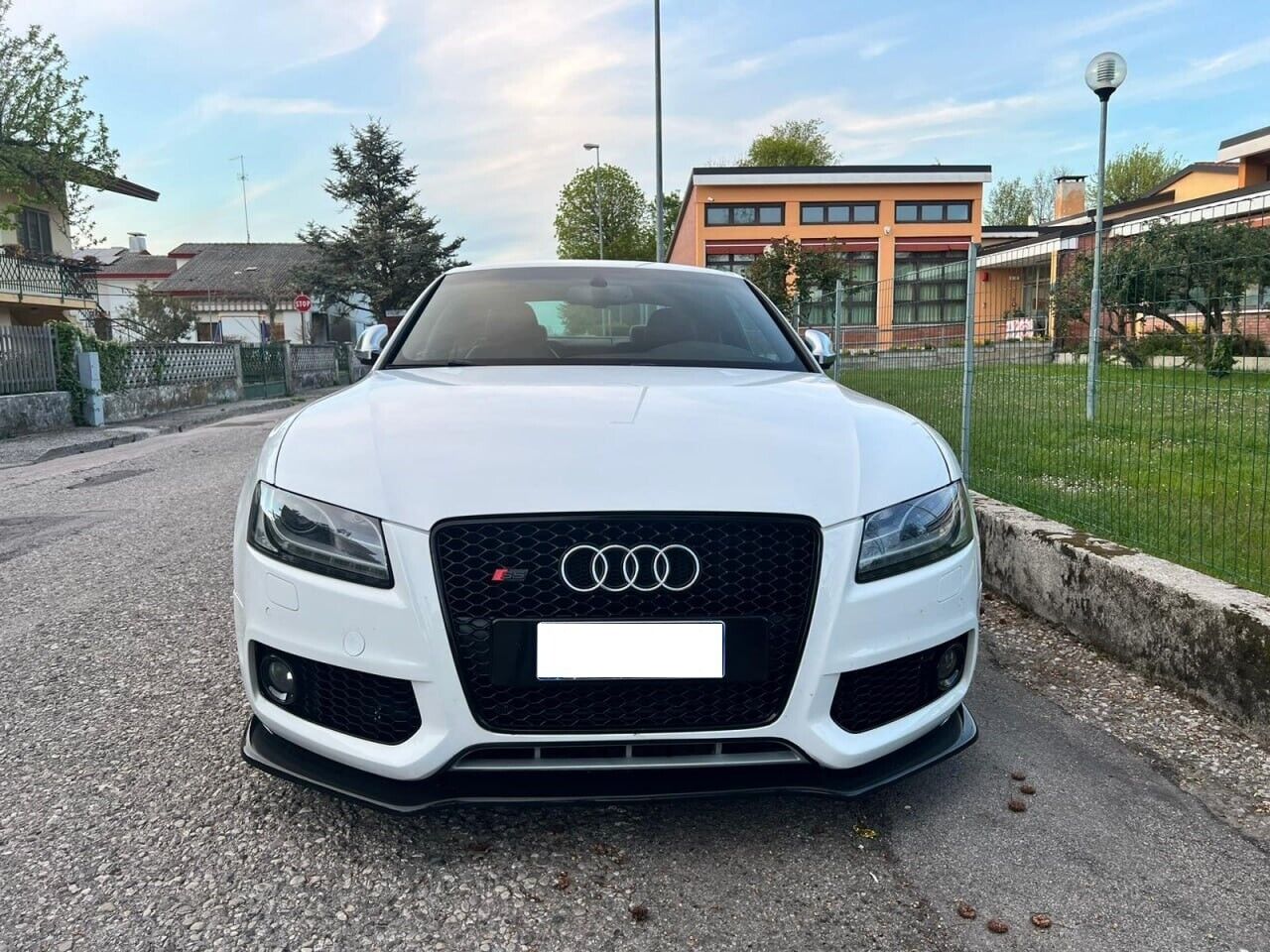 SPLITTER ADATTO PER AUDI A5 8T SLINE S5 2007-2011 NERO LUCIDO LOOK SPORTIVO