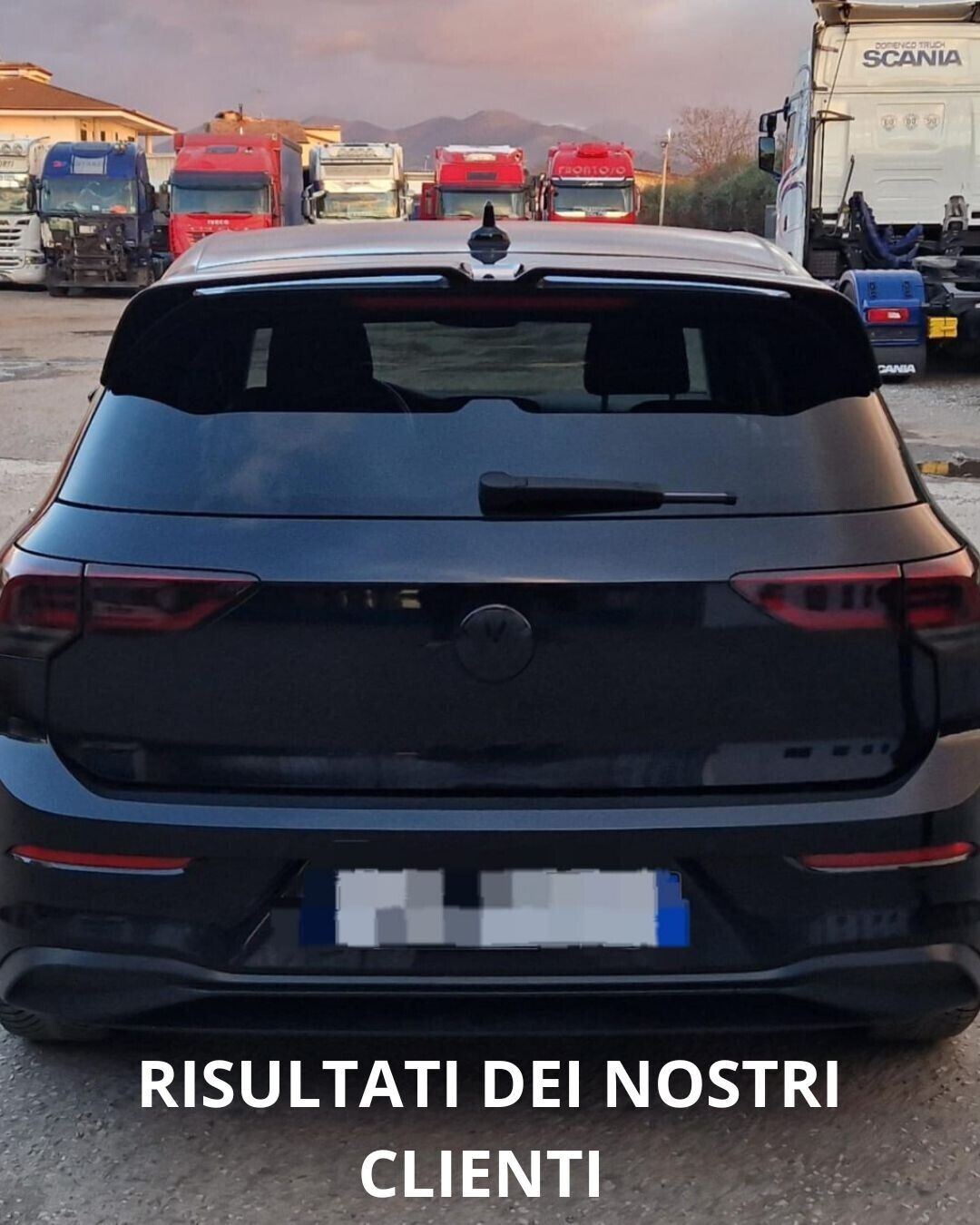 SPOILER POSTERIORE ADATTO PER VW GOLF 8 LOOK NERO LUCIDO DESIGN SPORTIVO