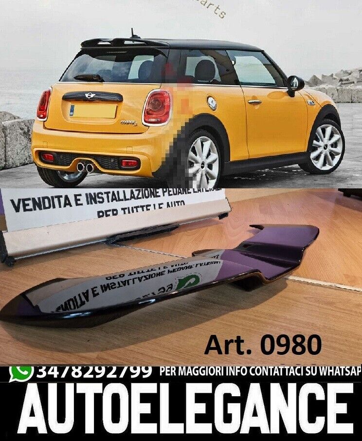 ✨Spoiler Tetto ADATTO PER Mini F55 F56 Cooper S NERO LUCIDO✨