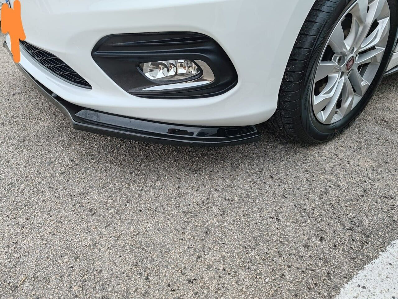 LAMA SPOILER SOTTO PARAURTI ANTERIORE FIAT TIPO ABS NERO LUCIDO SPLITTER LABBRO.