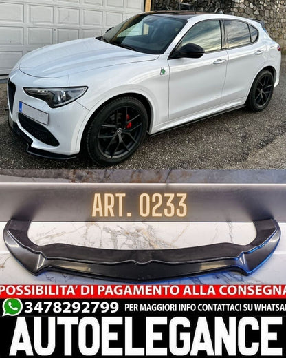 SPLITTER SUITABLE FOR ALFA ROMEO STELVIO GLOSSY BLACK LOOK SPORTY DESIGN 
