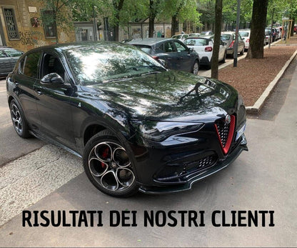 SPLITTER SUITABLE FOR ALFA ROMEO STELVIO GLOSSY BLACK LOOK SPORTY DESIGN 