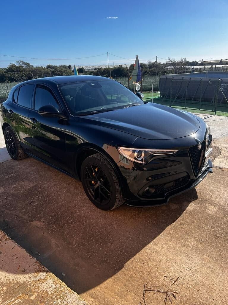 SPLITTER SUITABLE FOR ALFA ROMEO STELVIO GLOSSY BLACK LOOK SPORTY DESIGN 