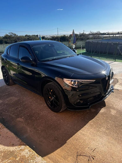 SPLITTER SUITABLE FOR ALFA ROMEO STELVIO GLOSSY BLACK LOOK SPORTY DESIGN 