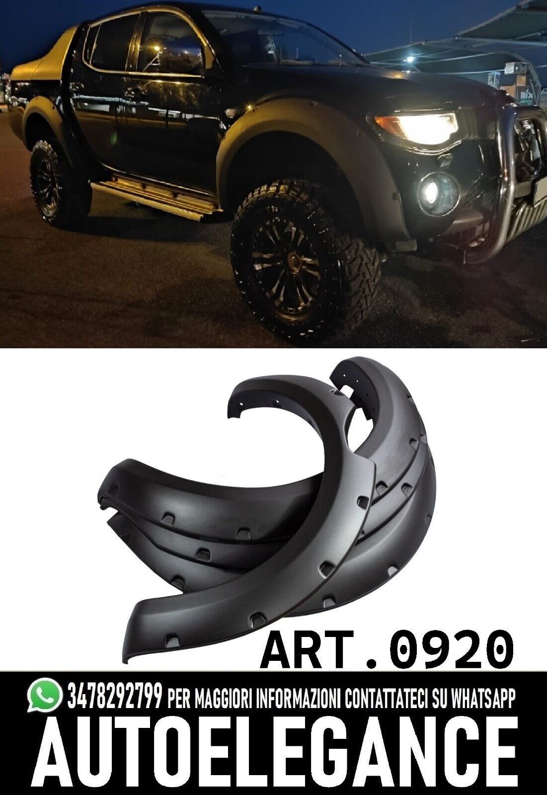 PARAFANGHI ALLARGATI ADATTI PER FIAT FULLBACK 2015-2019 - TRITON L200