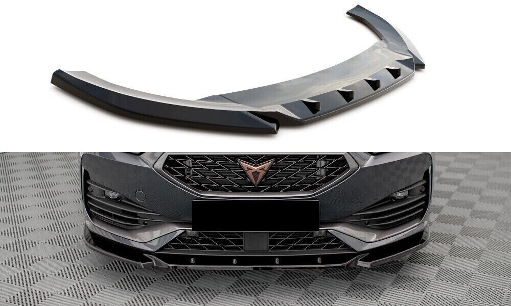 SPLITTER ADATTO PER SEAT CUPRA LEON 2020+ DESIGN SPORTIVO LOOK NERO LUCIDO