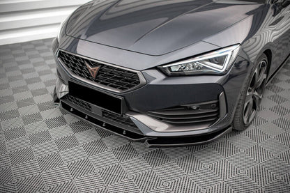SPLITTER ADATTO PER SEAT CUPRA LEON 2020+ DESIGN SPORTIVO LOOK NERO LUCIDO