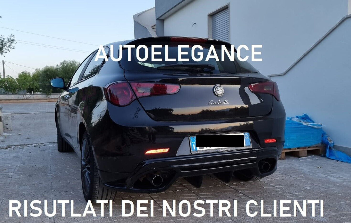 DIFFUSORE POSTERIORE ADATTO PER ALFA ROMEO GIULIETTA NERO LUCIDO