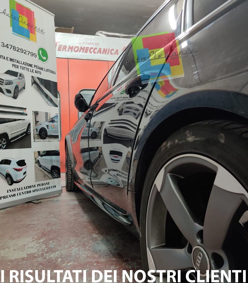 💎SKIRT SUITABLE FOR AUDI A6 4G FROM 2011 TO 2018 GLOSSY BLACK SPORTY LOOK💎 