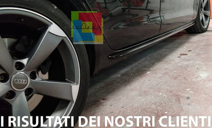 💎SKIRT SUITABLE FOR AUDI A6 4G FROM 2011 TO 2018 GLOSSY BLACK SPORTY LOOK💎 