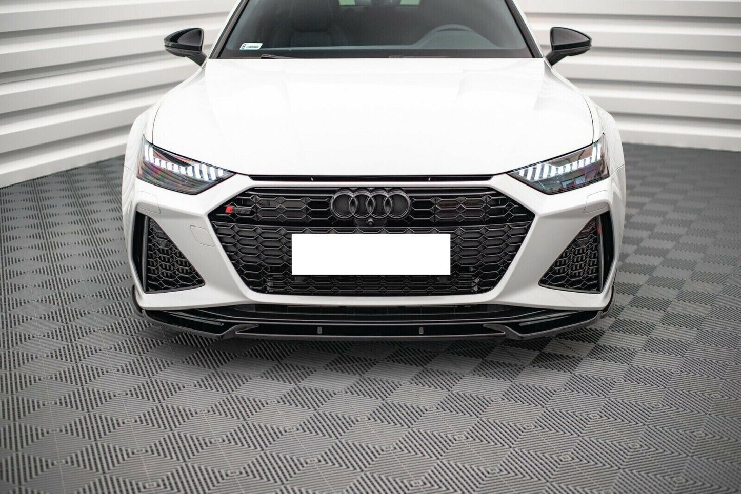 SPLITTER ADATTO PER AUDI A6 4G C8 2018+ NERO LUCIDO V1 LOOK SPORTIVO