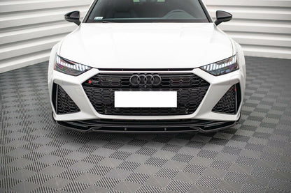 SPLITTER ADATTO PER AUDI A6 4G C8 2018+ NERO LUCIDO V1 LOOK SPORTIVO