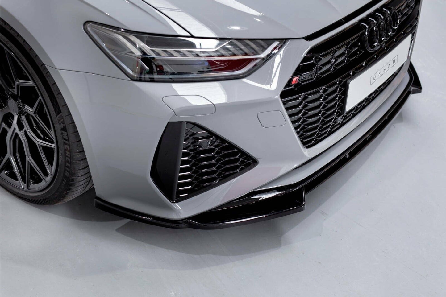 SPLITTER ADATTO PER AUDI A6 4G C8 2018+ NERO LUCIDO V1 LOOK SPORTIVO