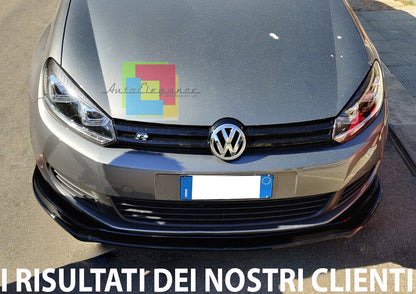 LABBRO PER VW GOLF 6 2008-2012 LAMA SOTTO PARAURTI ANTERIORE ABS NERO SPLITTER