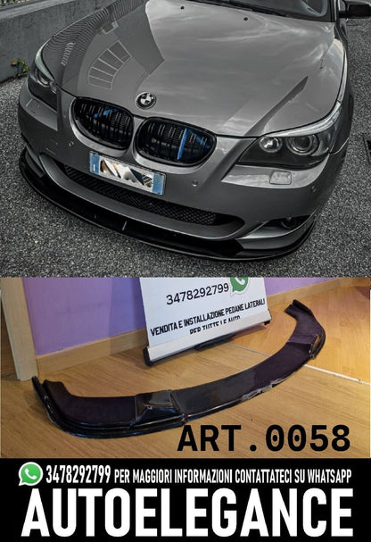 SPLITTER SUITABLE FOR BMW 5 SERIES E60 E61 MTECH MSPORT GLOSSY BLACK