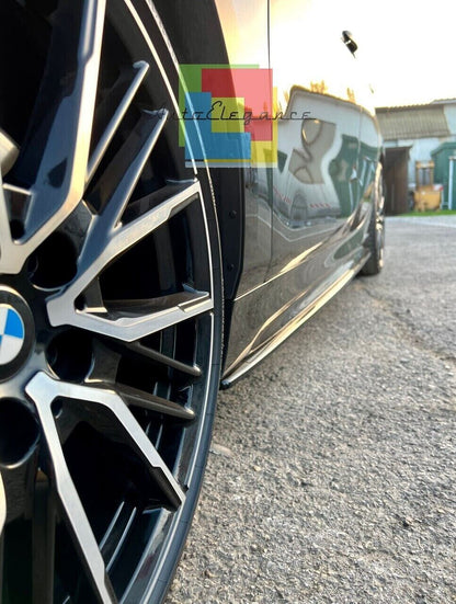 UNDER SKIRTS SUITABLE FOR BMW 1 SERIES F40 M SPORT ABS LOOK GLOSSY BLACK