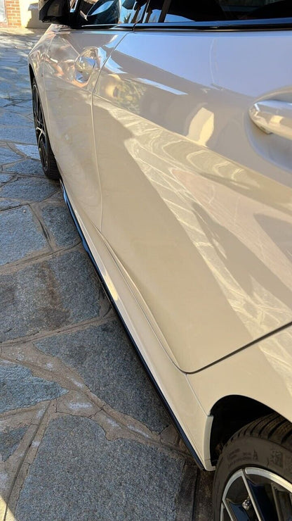 UNDER SKIRTS SUITABLE FOR BMW 1 SERIES F40 M SPORT ABS LOOK GLOSSY BLACK