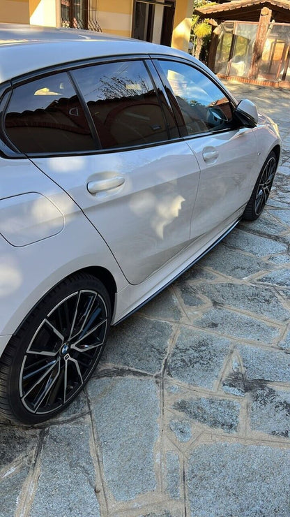 UNDER SKIRTS SUITABLE FOR BMW 1 SERIES F40 M SPORT ABS LOOK GLOSSY BLACK