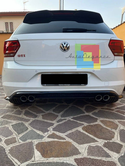 DIFFUSER SUITABLE FOR VW POLO AW1 2017+ GTI LOOK BLACK (WITH TERMINALS) 