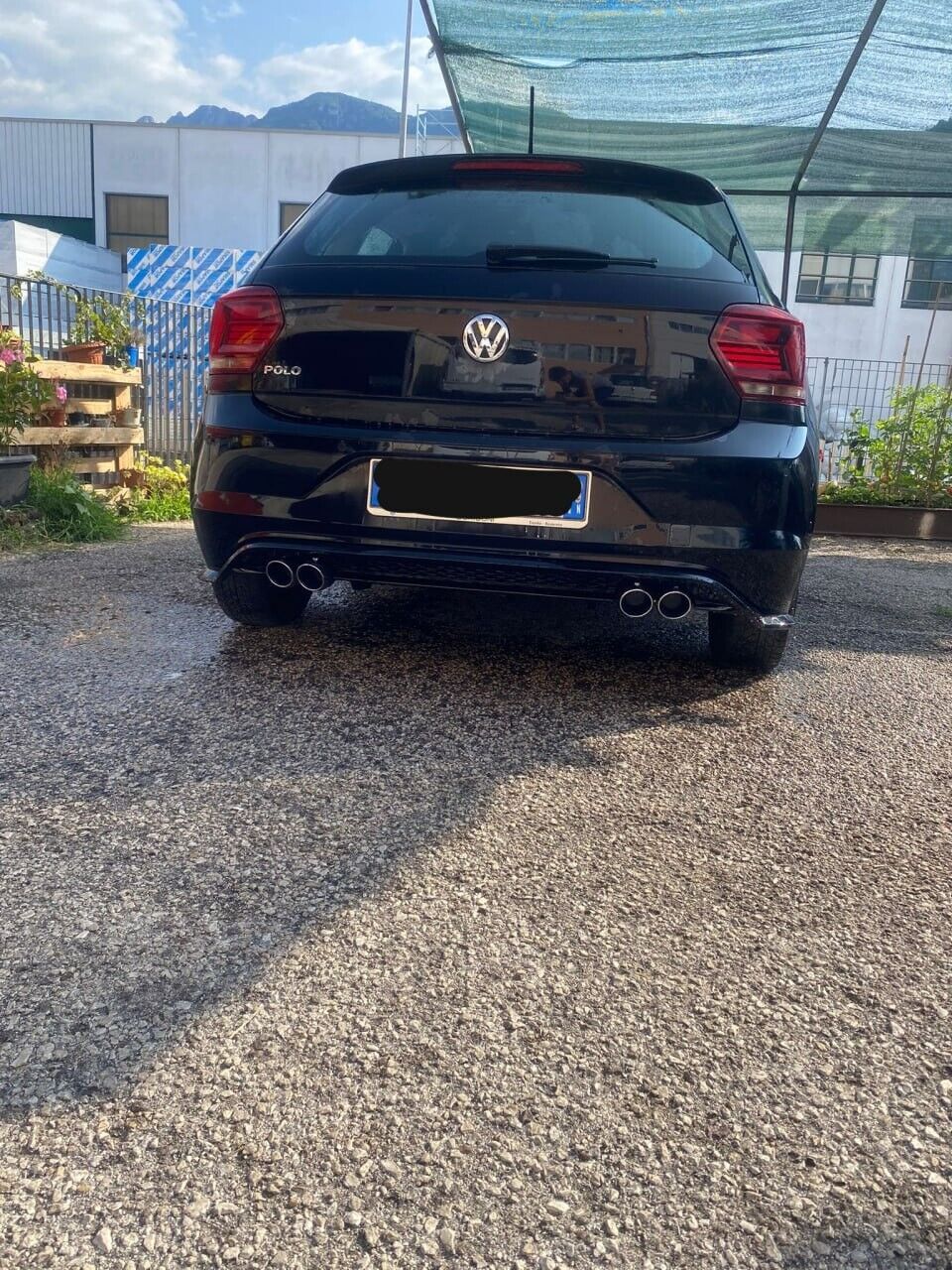 DIFFUSER SUITABLE FOR VW POLO AW1 2017+ GTI LOOK BLACK (WITH TERMINALS) 