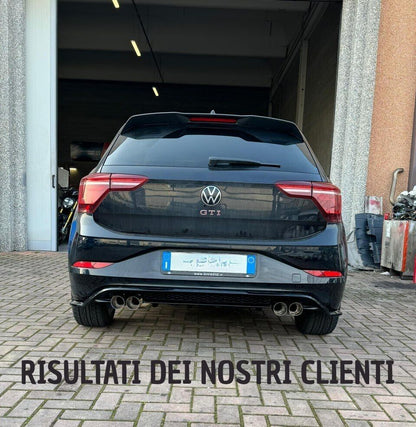 DIFFUSER SUITABLE FOR VW POLO AW1 2017+ GTI LOOK BLACK (WITH TERMINALS) 