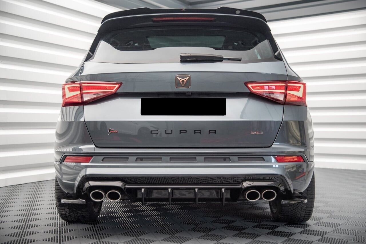 DIFFUSORE ADATTO PER CUPRA ATECA MK1 2018-2021 NERO LUCIDO LOOK SPORTIVO