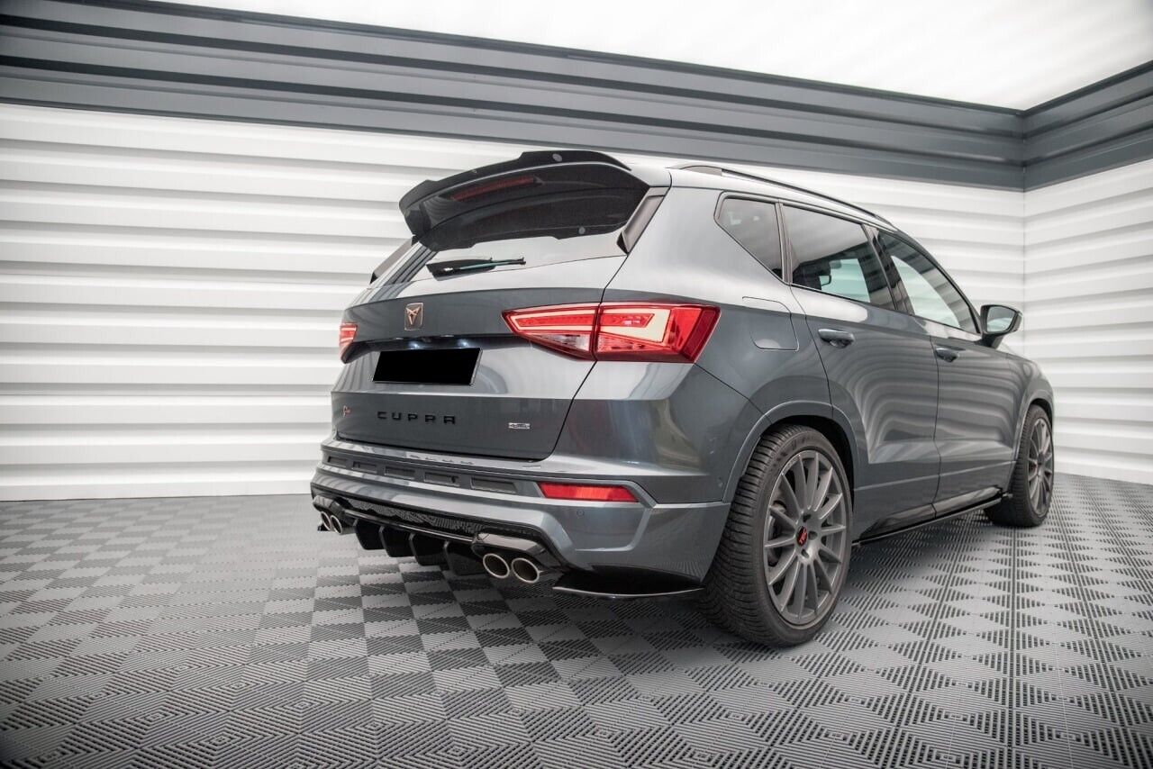 DIFFUSORE ADATTO PER CUPRA ATECA MK1 2018-2021 NERO LUCIDO LOOK SPORTIVO
