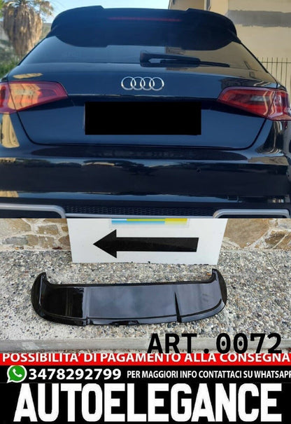 WING SUITABLE FOR AUDI A3 8V SPORTBACK 2012-2018 GLOSSY BLACK