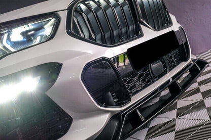 SPLITTER 2 PEZZI ADATTO PER BMW X6 G06 2020+ M PERFORMANCE NERO LUCIDO