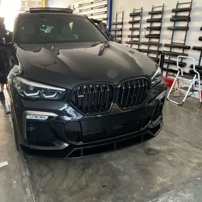 SPLITTER 2 PEZZI ADATTO PER BMW X6 G06 2020+ M PERFORMANCE NERO LUCIDO