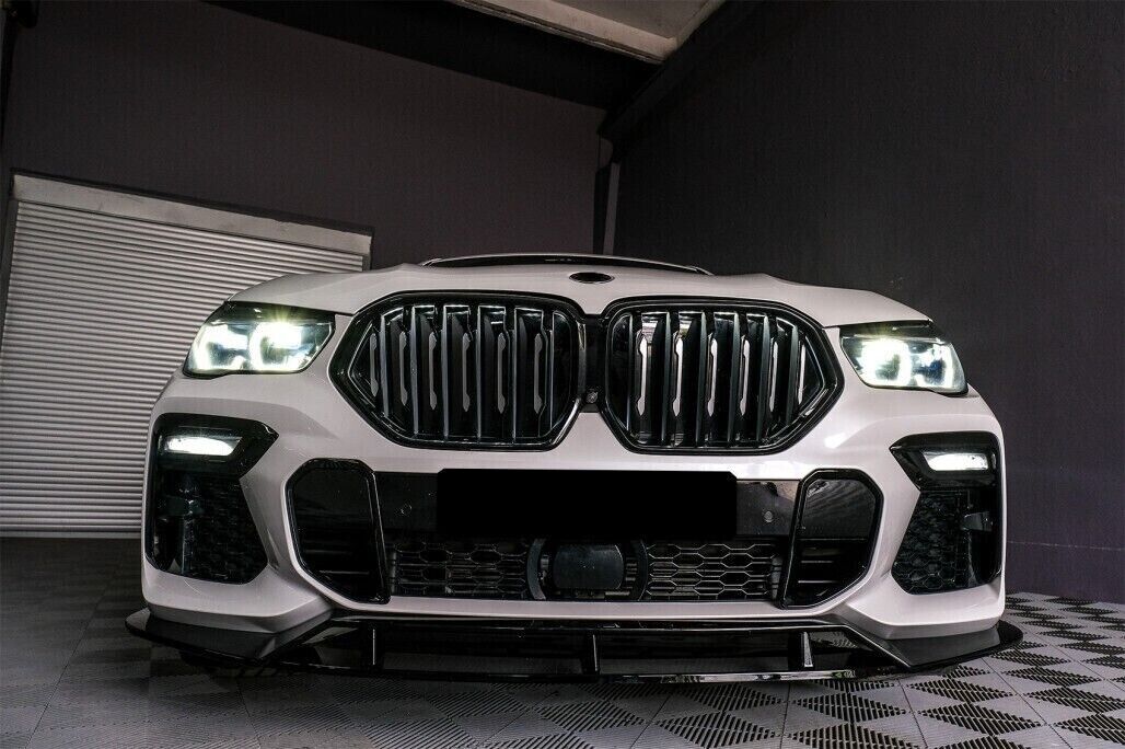 SPLITTER 2 PEZZI ADATTO PER BMW X6 G06 2020+ M PERFORMANCE NERO LUCIDO