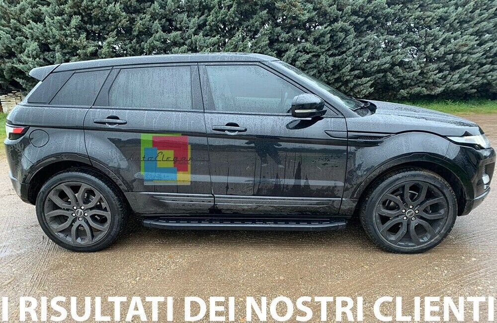 RUNNING BOARDS SUITABLE FOR RANGE ROVER EVOQUE L538 2011-2018 BLACK LOOK + BRACKETS